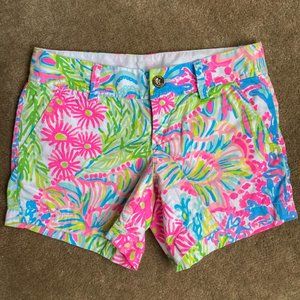 Lilly Pulitzer Callahan Shorts - Lovers Coral - Size 2, Excellent Condition